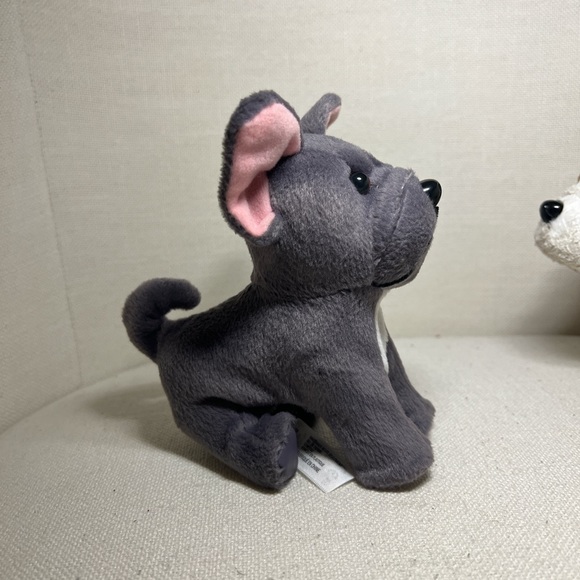Plush Dog Toy Set - Gray, Brown, and Tan